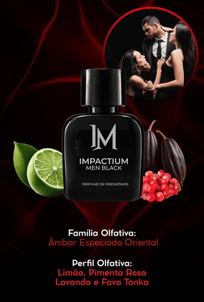 COMPRE 1 E LEVE 2 - Perfume Impactium Men Vip + Men Black - Perfumes de feromônios 50ml.